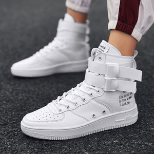 2020 new men's high-top tide shoes casual sports style youth trend casual board shoes Korean high-top velcro board shoes men