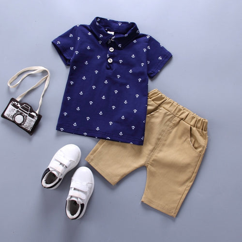 2020 Summer Boys Clothing Sets Baby Boys Clothes Suit Gentleman Style Wedding Shirt +Pants 2pcs Clothes for Boys Summer Set