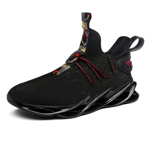 Joker running shoes with men's flying woven breathable sports shoes men's casual shoes lightweight wicking walking cushion shoes