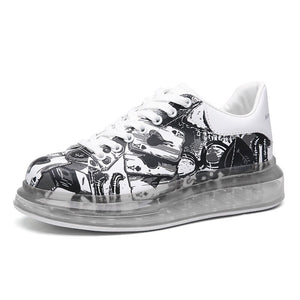 Doodle couple shoes air cushion sports shoes breathable adult vulcanized shoes coach shoes zapatillas hombre casual shoes large
