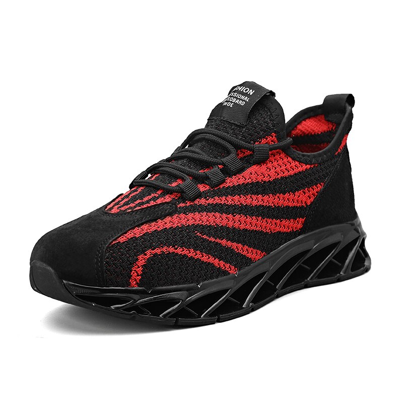 Men's cushioning high-top blade sports shoes lace-up casual shoes breathable flying woven sports running shoes Zapatos Hombre
