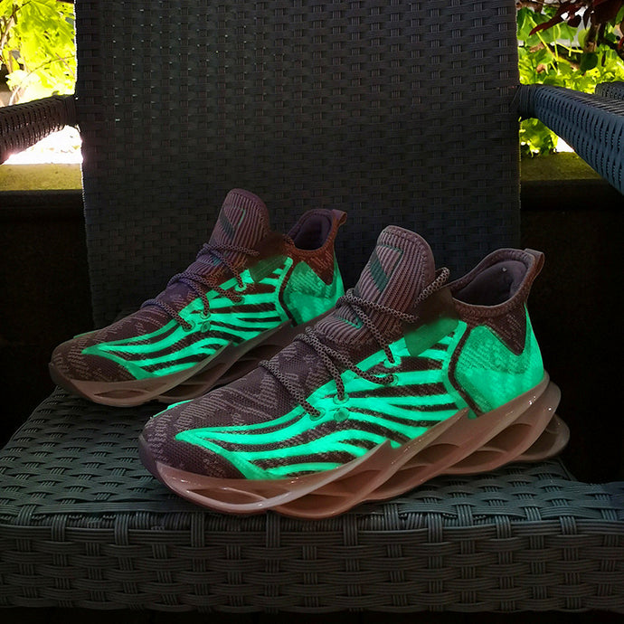 High quality men's sports shoes brand lace casual shoes Zapatillas Deportiva non-slip Fluorescent blade running shoes sneakers