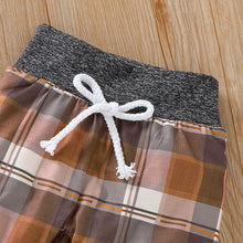 Load image into Gallery viewer, Infant Boys Girls Children kids baby clothes set Plaid Hooded Pullover Romper Bodysuit Pants boutique clothes Outfits Tracksuit