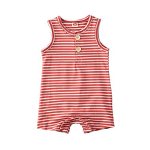 Load image into Gallery viewer, 2019 Baby Summer Clothing 0-24 Newborn Infant Baby Boy Girl Striped Romper Clothes Sleeveless Striped Summer Outfit Jumpsuit