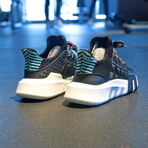 Couples breathable flying woven mesh sneakers unisex men's casual shoes rubber wear-resistant non-slip lightweight men's fitness