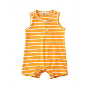 2019 Baby Summer Clothing 0-24 Newborn Infant Baby Boy Girl Striped Romper Clothes Sleeveless Striped Summer Outfit Jumpsuit