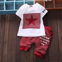 Load image into Gallery viewer, 2pcs Baby boy clothing set Brand summer kids clothes sets t-shirt+pants suit Star Printed Clothes newborn sport suits 2019 new