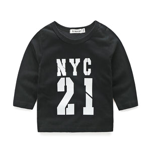 Baby boy clothes t shirt with printed pant for baby boys NYC printed baby clothes fashion vestido newborn boys clothes