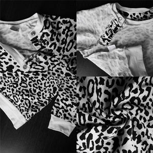 Infant girl outfits Leopard baby clothes set toddler girl long sleeve top cotton baby boy clothes 0-24M winter baby clothing D30
