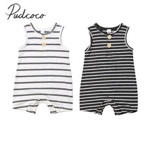 Load image into Gallery viewer, 2019 Baby Summer Clothing 0-24 Newborn Infant Baby Boy Girl Striped Romper Clothes Sleeveless Striped Summer Outfit Jumpsuit
