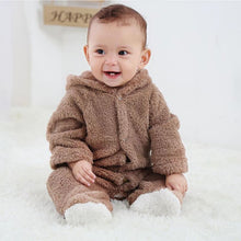 Load image into Gallery viewer, 2019 New Winter Baby Clothes Flannel Baby Boy Clothes Cartoon Animal 3D Bear Ear Romper Jumpsuit Warm Newborn Infant Romper