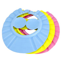 Load image into Gallery viewer, 1PCs Baby Kids Shampoo Bath Bathing Shower Cap Hat With Ear Wash   For Kid Shower Accessory Safe Soft Hat Adjustable