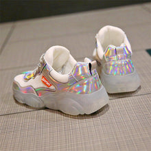 Load image into Gallery viewer, Crystal transparent bottom sports shoes wear non-slip ladies vulcanized shoes solid color bright temperament women&#39;s shoes