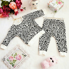 Load image into Gallery viewer, Infant girl outfits Leopard baby clothes set toddler girl long sleeve top cotton baby boy clothes 0-24M winter baby clothing D30