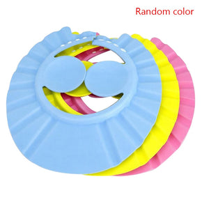 1PCs Baby Kids Shampoo Bath Bathing Shower Cap Hat With Ear Wash   For Kid Shower Accessory Safe Soft Hat Adjustable