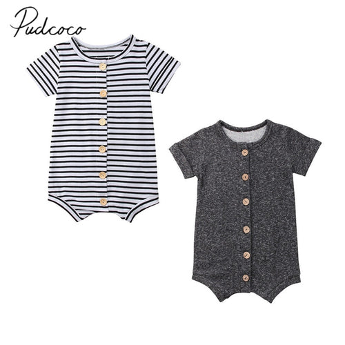 2018 Brand New Newborn Toddler Infant Baby Boys Girl Casual Romper Jumpsuit Cotton Short Sleeve Clothes Summer Sunsuit Outfits