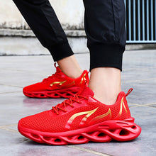 Load image into Gallery viewer, Men&#39;s jogging shoes breathable men&#39;s sports shoes cushion outdoor shoes jogging men shoes Flying Woven Ultralight Flame Sneakers