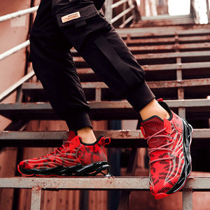 High quality men's sports shoes brand lace casual shoes Zapatillas Deportiva non-slip Fluorescent blade running shoes sneakers