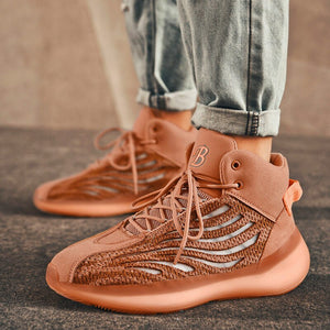 High-cut luminous men's casual shoes breathable basketball running shoes cushioning anti-skid Zapatos Hombre Sapatos sneakers