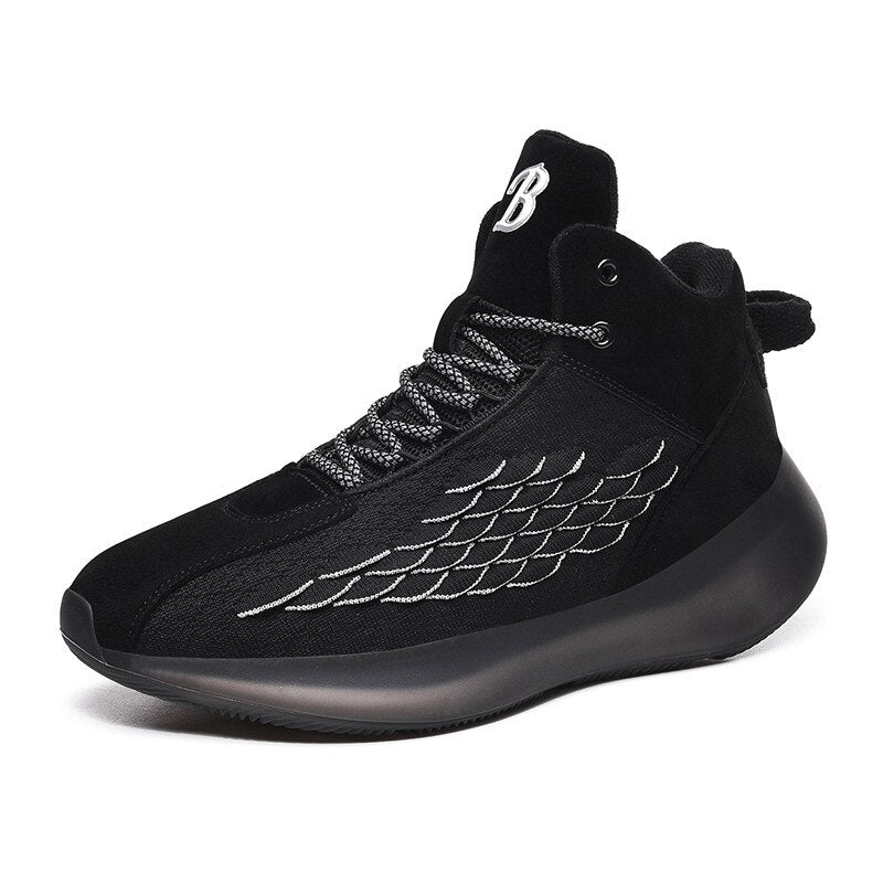 High-cut luminous men's casual shoes breathable basketball running shoes cushioning anti-skid Zapatos Hombre Sapatos sneakers