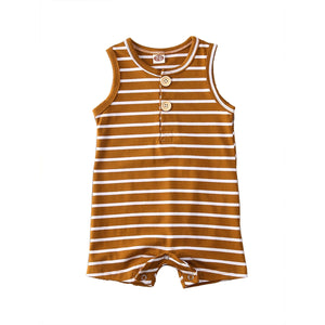 2019 Baby Summer Clothing 0-24 Newborn Infant Baby Boy Girl Striped Romper Clothes Sleeveless Striped Summer Outfit Jumpsuit