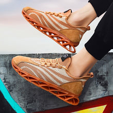 Load image into Gallery viewer, Men&#39;s cushioning high-top blade sports shoes lace-up casual shoes breathable flying woven sports running shoes Zapatos Hombre