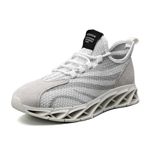 Men's cushioning high-top blade sports shoes lace-up casual shoes breathable flying woven sports running shoes Zapatos Hombre