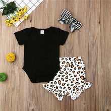 Load image into Gallery viewer, Infant girl outfits Leopard baby clothes set toddler girl long sleeve top cotton baby boy clothes 0-24M winter baby clothing D30