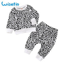Load image into Gallery viewer, Infant girl outfits Leopard baby clothes set toddler girl long sleeve top cotton baby boy clothes 0-24M winter baby clothing D30