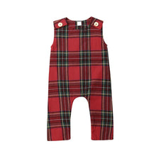 Load image into Gallery viewer, Christmas Toddler Baby Kid Girl Clothes Children Red Plaid Ruffles Skirts Newborn Baby Girl Rompers Overalls Xmas Girls Costumes