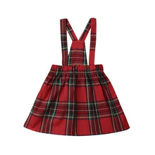 Load image into Gallery viewer, Christmas Toddler Baby Kid Girl Clothes Children Red Plaid Ruffles Skirts Newborn Baby Girl Rompers Overalls Xmas Girls Costumes