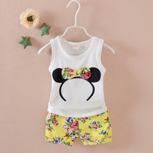 Load image into Gallery viewer, Fashion Brand Children Boys Girls 2pcs Tie TShirt Cotton Vest Cartoon Short Pant Baby Clothes 2020 New Summer Kids Clothing Sets