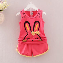 Load image into Gallery viewer, Fashion Brand Children Boys Girls 2pcs Tie TShirt Cotton Vest Cartoon Short Pant Baby Clothes 2020 New Summer Kids Clothing Sets