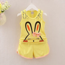 Load image into Gallery viewer, Fashion Brand Children Boys Girls 2pcs Tie TShirt Cotton Vest Cartoon Short Pant Baby Clothes 2020 New Summer Kids Clothing Sets