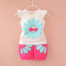 Load image into Gallery viewer, Fashion Brand Children Boys Girls 2pcs Tie TShirt Cotton Vest Cartoon Short Pant Baby Clothes 2020 New Summer Kids Clothing Sets