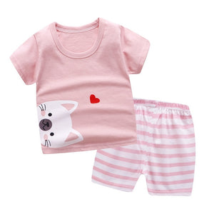 Baby Clothing Sets 0-24M summer Baby Boys Clothes Infant cotton boys Tops T-shirt+Pants Outfits kids clothes Set