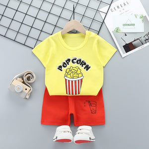 Baby Clothing Sets 0-24M summer Baby Boys Clothes Infant cotton boys Tops T-shirt+Pants Outfits kids clothes Set
