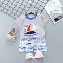 Load image into Gallery viewer, Baby Clothing Sets 0-24M summer Baby Boys Clothes Infant cotton boys Tops T-shirt+Pants Outfits kids clothes Set