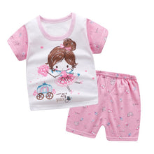 Load image into Gallery viewer, 2019 Summer Princess Baby Girl Clothes, Newborn Clothing Pink Tshit Outfits For Kids 6 M -24 Months