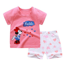 Load image into Gallery viewer, 2019 Summer Princess Baby Girl Clothes, Newborn Clothing Pink Tshit Outfits For Kids 6 M -24 Months