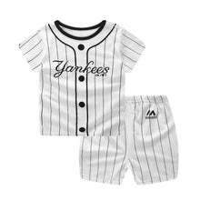Load image into Gallery viewer, Baby Boy Girl Summer Infant Clothing Clothes Striped Shorts+Yellow Top Tees Clothes Baby Outfits Baby Clothes Newborn Outfit