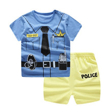 Load image into Gallery viewer, Baby Boy Girl Summer Infant Clothing Clothes Striped Shorts+Yellow Top Tees Clothes Baby Outfits Baby Clothes Newborn Outfit