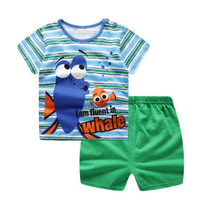 Baby Boy Girl Summer Infant Clothing Clothes Striped Shorts+Yellow Top Tees Clothes Baby Outfits Baby Clothes Newborn Outfit
