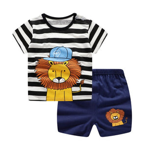 Baby Boy Girl Summer Infant Clothing Clothes Striped Shorts+Yellow Top Tees Clothes Baby Outfits Baby Clothes Newborn Outfit