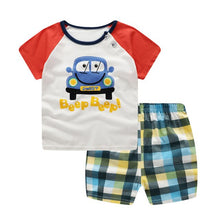 Load image into Gallery viewer, Baby Boy Girl Summer Infant Clothing Clothes Striped Shorts+Yellow Top Tees Clothes Baby Outfits Baby Clothes Newborn Outfit